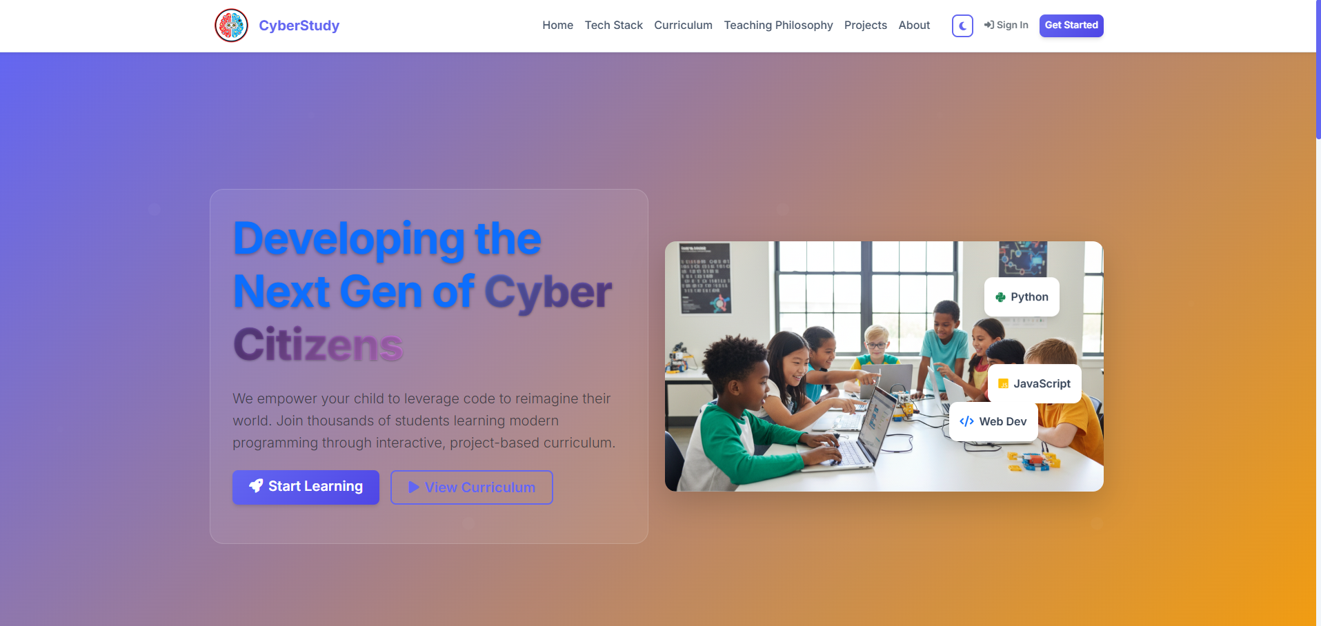 CyberStudy Course Interface